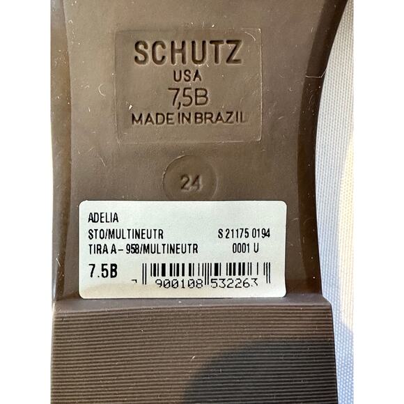 SCHUTZ ADELIA FLAT SANDAL BEIGE SIZE 7.5 NWT - Picture 5 of 5